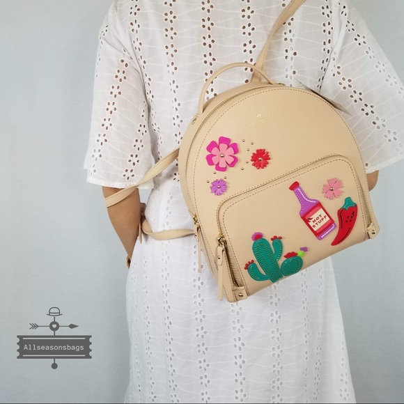 Kate spade cactus Tommi cashew backpack new green - Picture 4 of 8